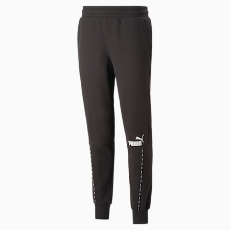 Essentials Block Tape Sweatpants Men, PUMA Black, small-AUS