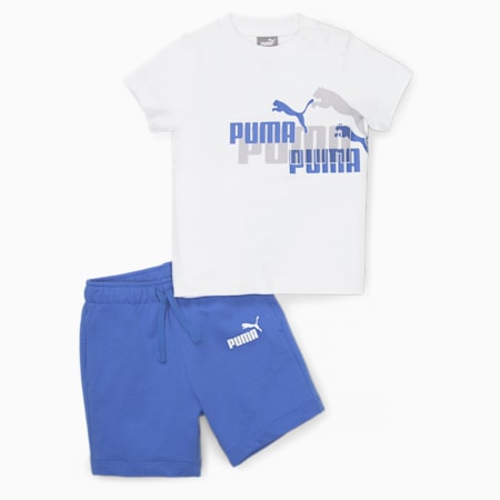Minicats Toddlers' T-shirt & Shorts Set, PUMA White-Royal Sapphire, small-IND