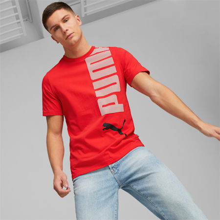Essentials+ Men's Logo Lab Tee, For All Time Red, small-AUS