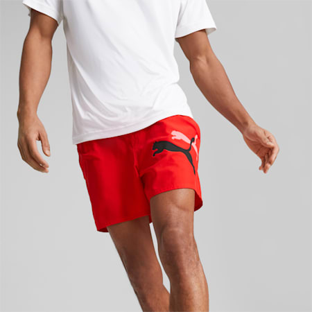 Essentials+ Logo Power Woven Shorts Men, For All Time Red, small-THA