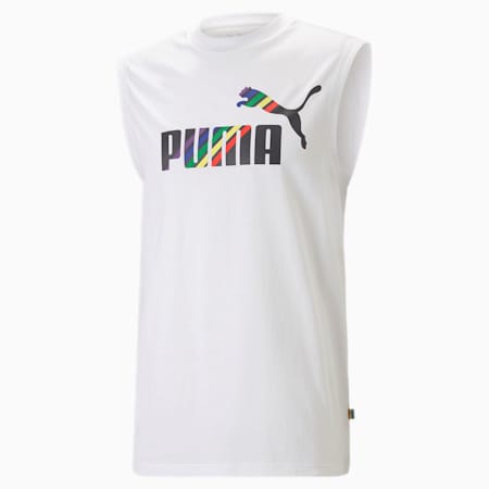 Essentials+ mouwloos T-shirt voor heren, PUMA White, small