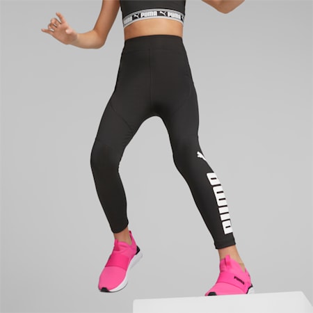Młodzieżowe legginsy Favourite 7/8 z wysokim stanem, PUMA Black-PUMA White, small