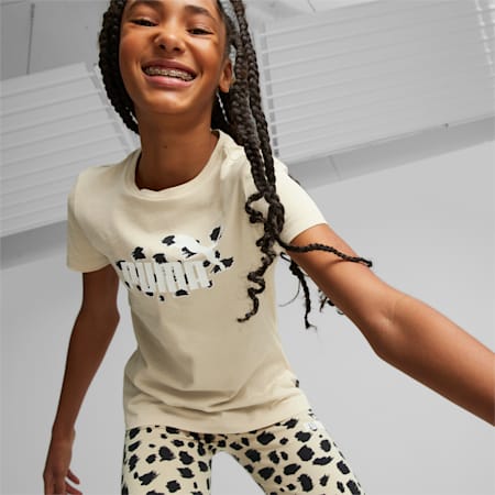 Essentials+ Animal T-Shirt - Girls 8-16 years, Granola, small-AUS