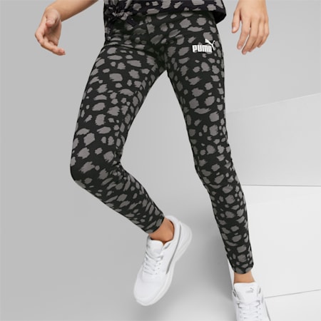 Essentials+ ANIMAL Printed Leggings Youth, PUMA Black, small