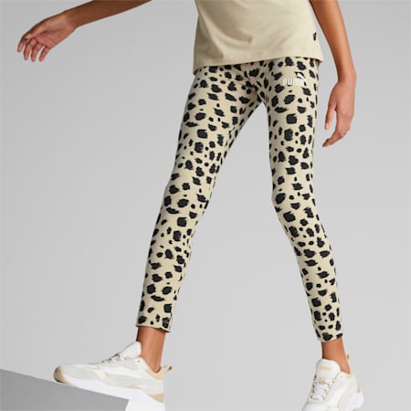 Leggings stampati Essentials+ ANIMAL da ragazza, Granola, small