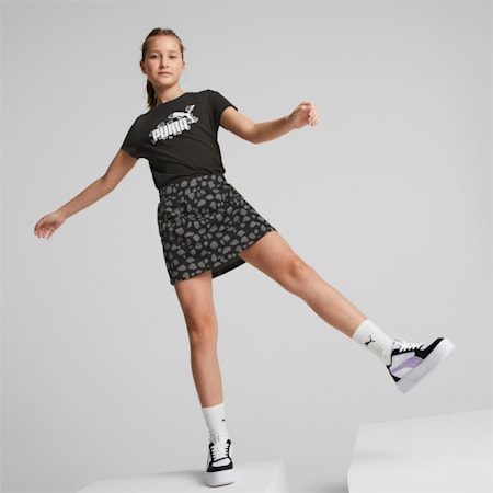 Essentials+ Animal Printed Skirt Youth, PUMA Black, small-THA