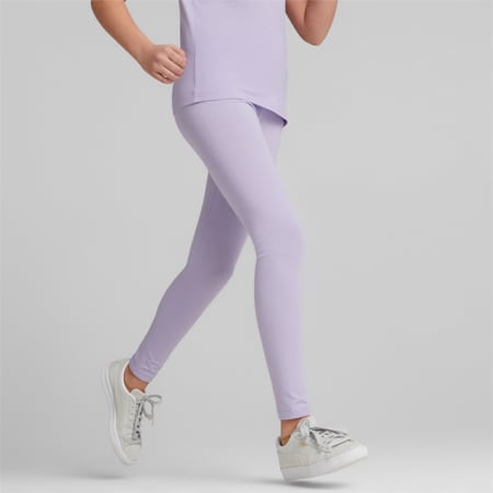 Essentials+ LOGO LAB Leggings - Girls 8-16 years, Vivid Violet, small-AUS