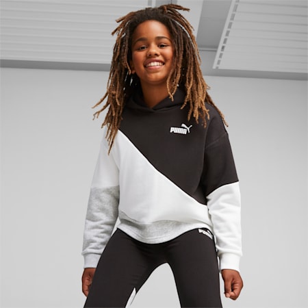 PUMA Power Cat Hoodie Youth, PUMA Black, small-THA