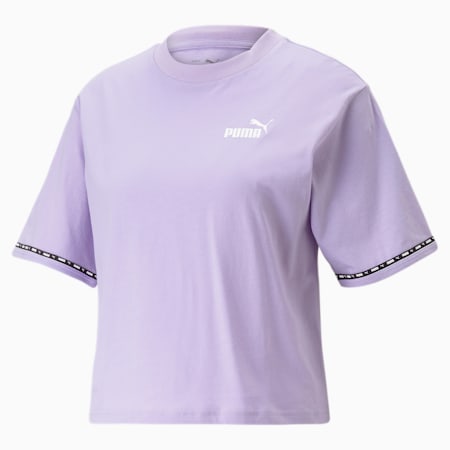 PUMA POWER Tape Tee Women, Vivid Violet, small-THA