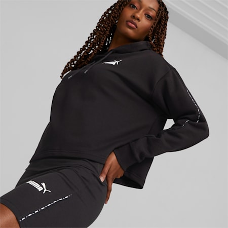 Sweat à capuche à bande PUMA POWER Femme, PUMA Black, small