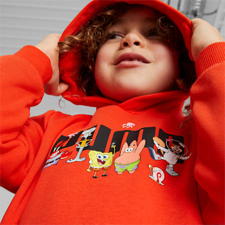 PUMA x SPONGEBOB Hoodie Kids, Warm Earth, small-SEA