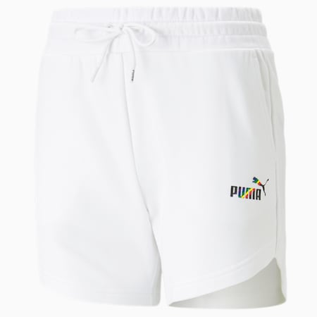 LOVE IS LOVE Women's Regular Fit Shorts, PUMA White, small-IND