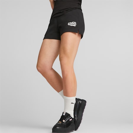 Essentials+ Flower Power Shorts Women, PUMA Black, small-IDN