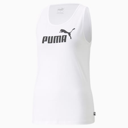 Essentials Logo tanktop voor dames, PUMA White, small
