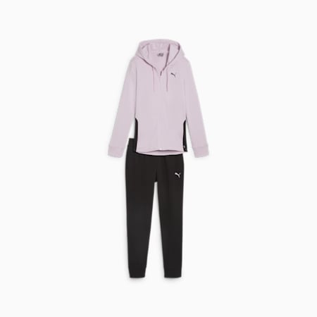 Classic Hooded Tracksuit Women, Grape Mist, small