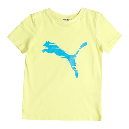 Cat Logo Youth Regular Fit T-Shirt, Lemon Sherbert, small-IND