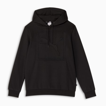 ESS Men's Fleece Embossed Hoodie, Puma Black, small-AUS