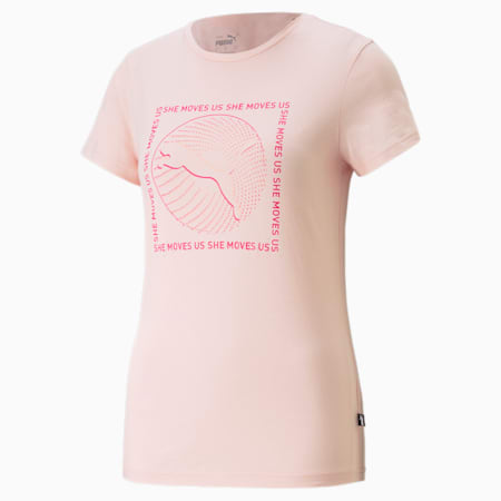 GRAPHICS She Moves Us Tee Women, Rose Dust, small-THA