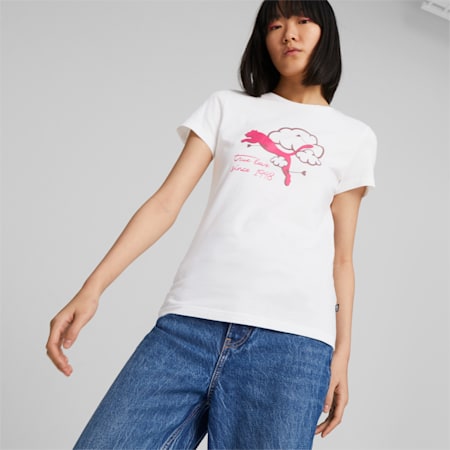 GRAPHICS Valentine Women's Tee, PUMA White, small-AUS