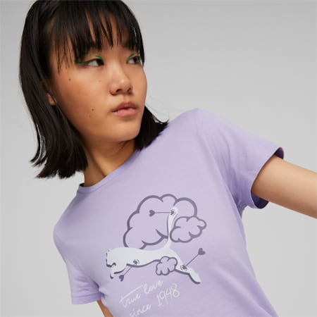 GRAPHICS Valentine Tee Women, Vivid Violet, small-PHL