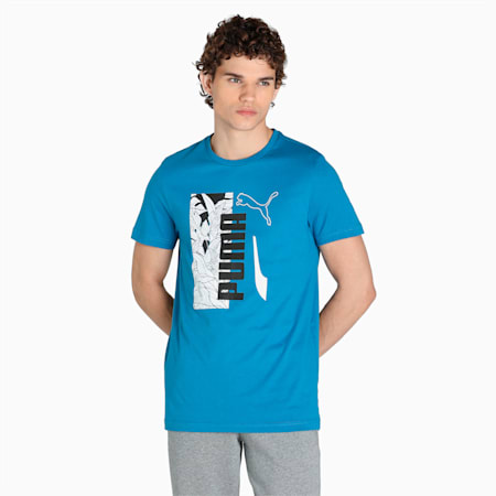 PUMA x Dream 11 Graphic Men's T-Shirt, Vallarta Blue, small-IND