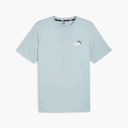 Essentials+ T-shirt met klein, tweekleurig logo voor heren, Turquoise Surf, small