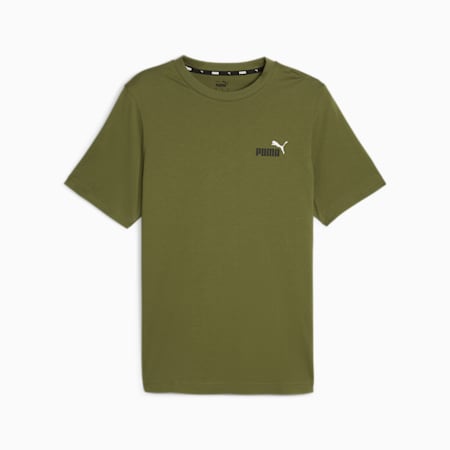 Essentials+ Two-Colour Small Logo Men's Tee, Olive Green, small-AUS