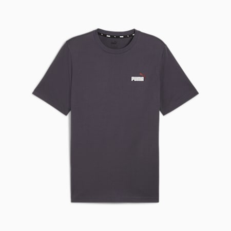 Essentials+ Two-Colour Small Logo Tee Men, Galactic Gray, small