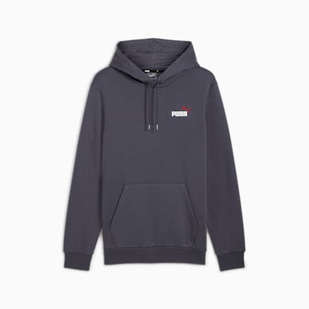Hoodie à petit logo bicolore Essentials+ Homme, Galactic Gray, small