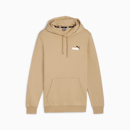 Essentials+ Two-Colour Small Logo Hoodie Men, Prairie Tan, small-AUS