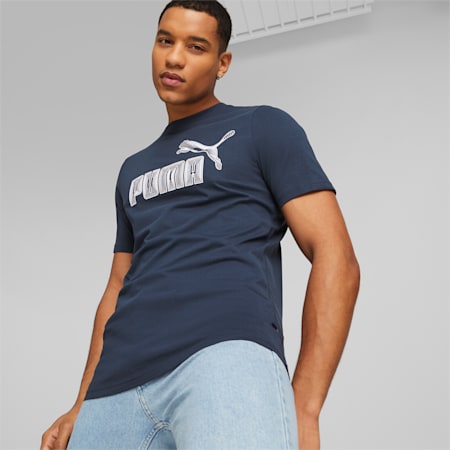 GRAPHICS No. 1 Logo  Tee Men, Dark Night, small-SEA