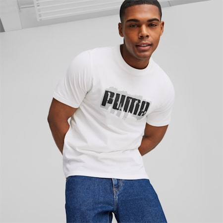 Graphics Wording Tee Men, PUMA White, small-THA