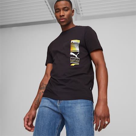 T-shirt Graphics multicolore Homme, PUMA Black, small-DFA