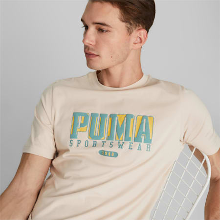 GRAPHICS Retro Tee Men, Granola, small-PHL