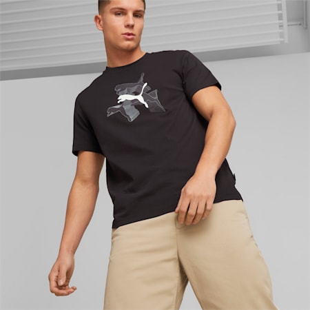 GRAPHICS Reflective  Tee Men, PUMA Black, small-SEA