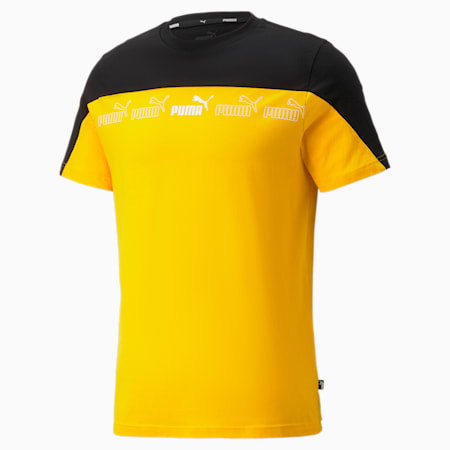 T-shirt Around the Block Homme, Tangerine-Black, small