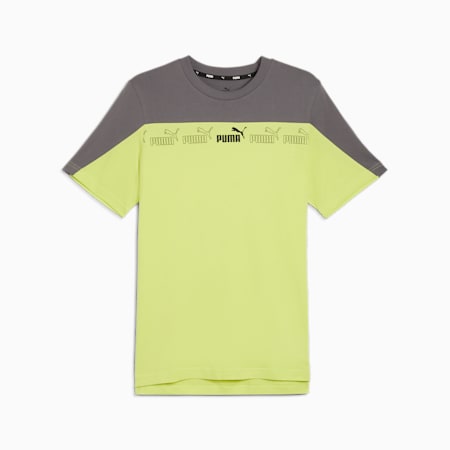 Around the Block Tee Men, Lime Sheen, small