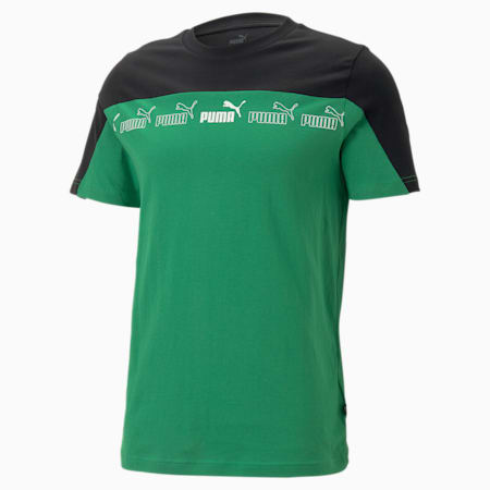 Around the Block Tee Men, PUMA Black-Archive Green, small