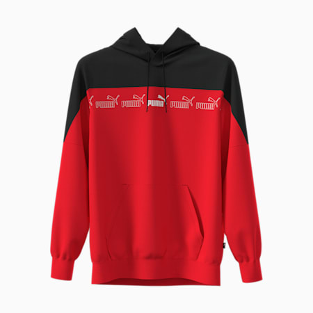 Around the Block Hoodie Herren, For All Time Red-Puma Black, small