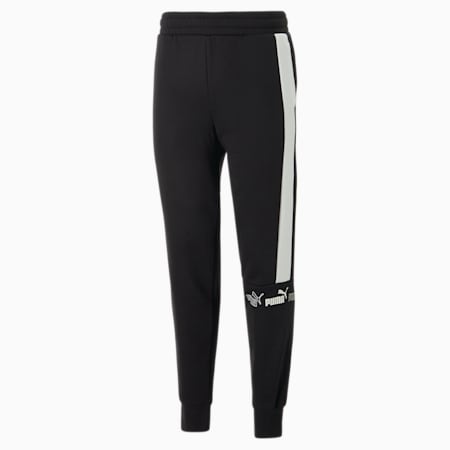 Around the Block Fleece Pants Men, Puma Black-Puma White, small