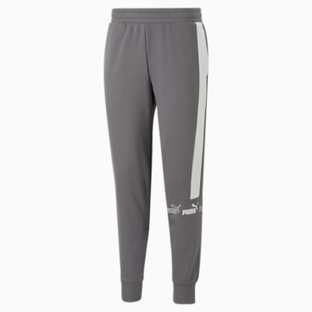 Around the Block Fleece Pants Men, Cool Dark Gray-Puma White, small