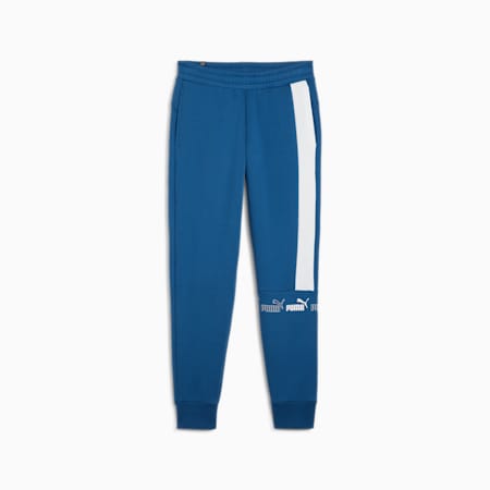 Around the Block Fleece Pants Men, Lake Blue-Puma White, small