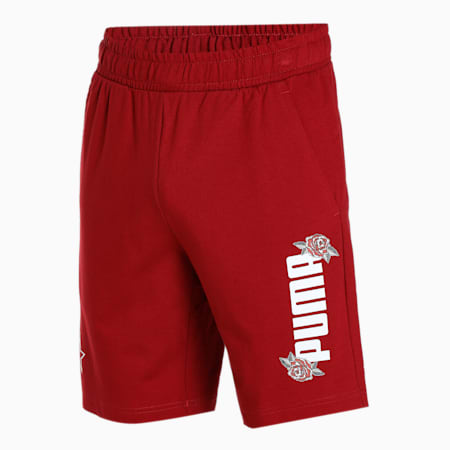 PUMAx1DER Grunge Logo Men's Shorts, Intense Red, small-IND