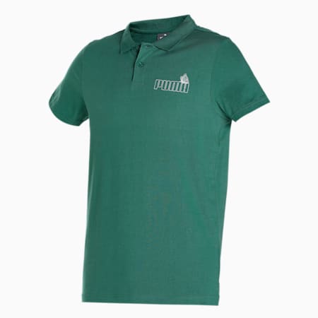 PUMAx1DER Men's Logo Polo T-Shirt, Deep Forest, small-IND
