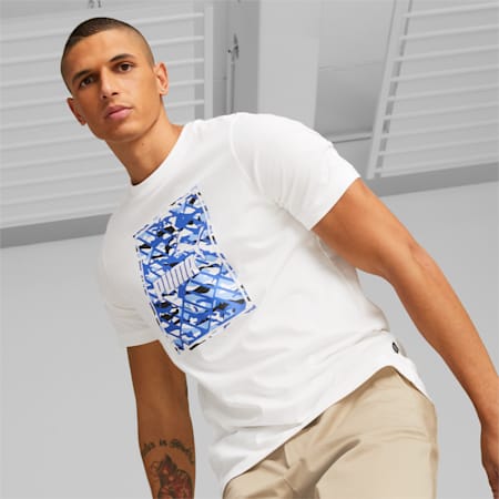 GRAPHICS Men's Camo Box Tee, PUMA White, small-AUS