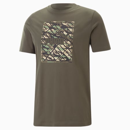 GRAPHICS Camo Box Tee Men, Green Moss, small-SEA