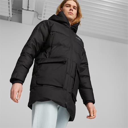 PUMA Chaqueta clásica de invierno para hombre, chaqueta de forro polar con  cremallera completa, chaquetas de abrigo casual, color negro, Negro 