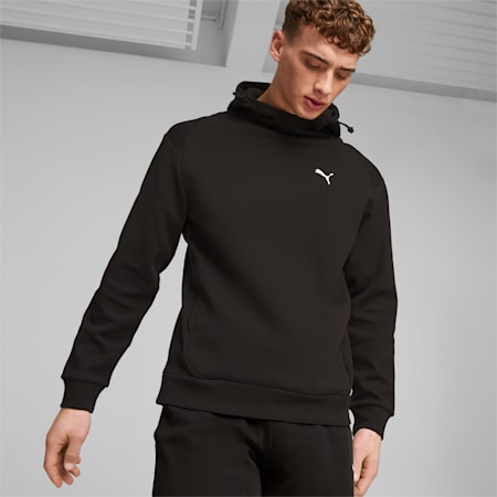 Black puma hoodie mens clearance