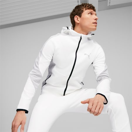 EVOSTRIPE Full-Zip Men's Hoodie Men | PUMA White | PUMA New Arrivals | PUMA