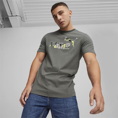 ESS+ CAMO Men's Graphic Tee, Mineral Gray, small-AUS